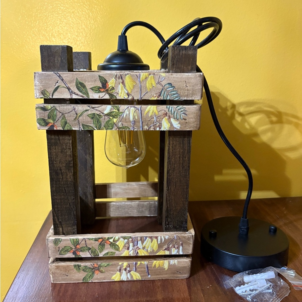 Rustic Wooden Handcrafted Hanging Light